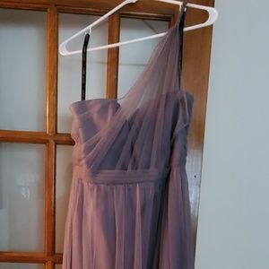 Beautiful Gray Long Bridesmaid Dress